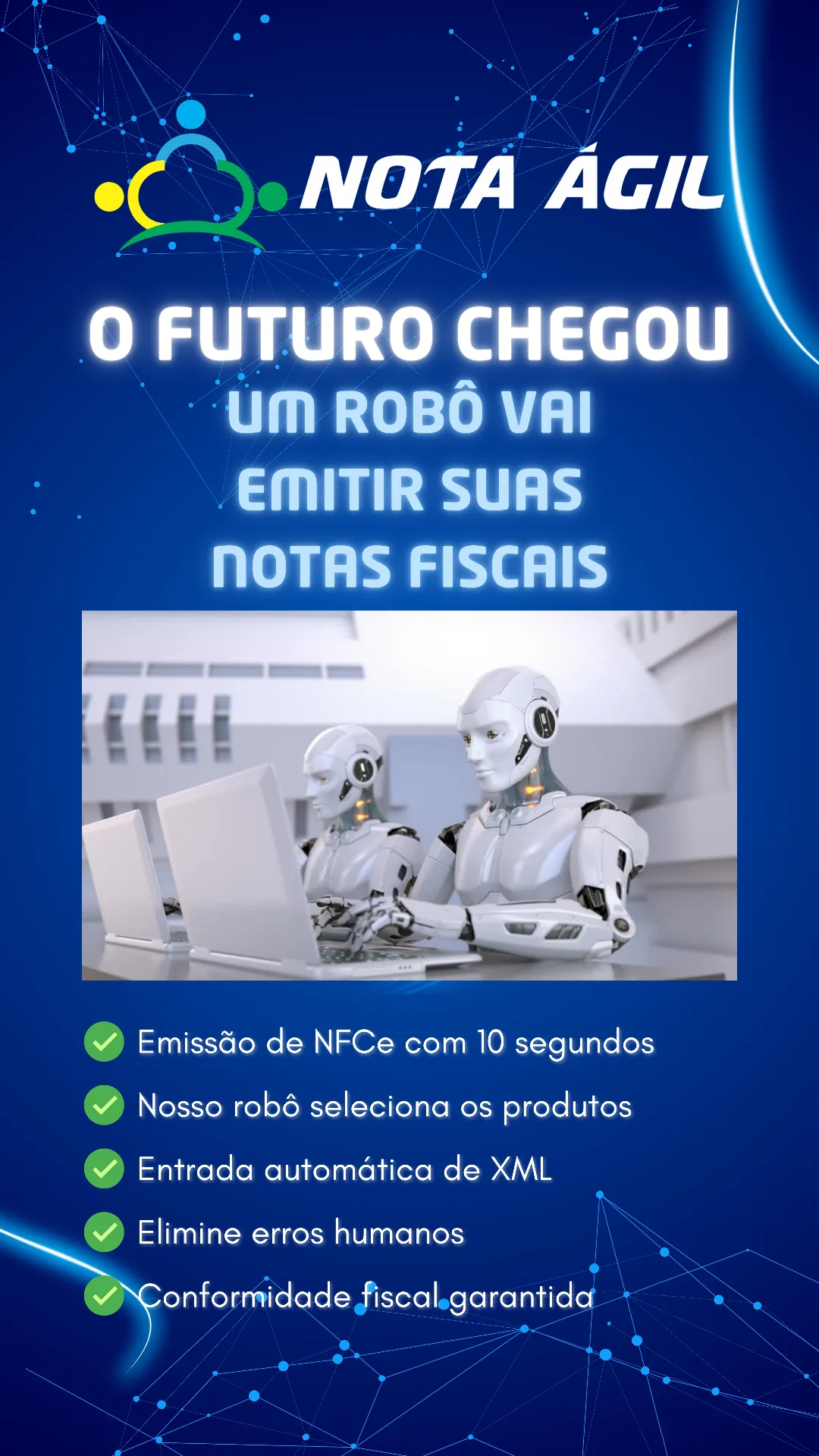 Nota Ágil: robô emitindo NFC-e em 10 segundos, com seleção automática de produtos, entrada automática de XML e conformidade fiscal garantida